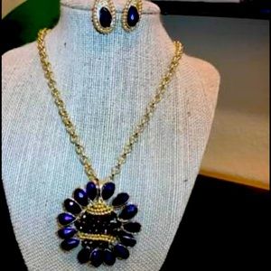 Flower Necklace and earring set